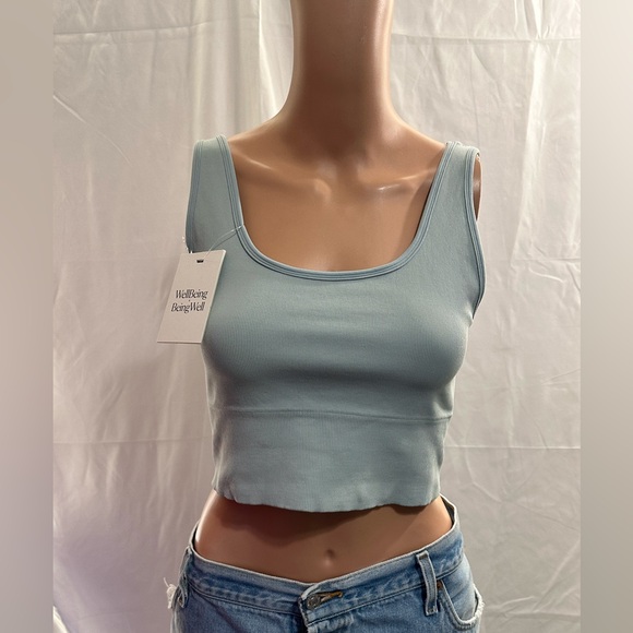Like new StretchWell Wren Tank in Gray MistWellBeing + BeingWell sports bra top - Picture 4 of 8